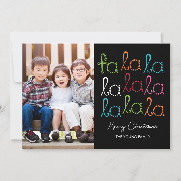 Fa La La Holiday Photo Cards (front side)