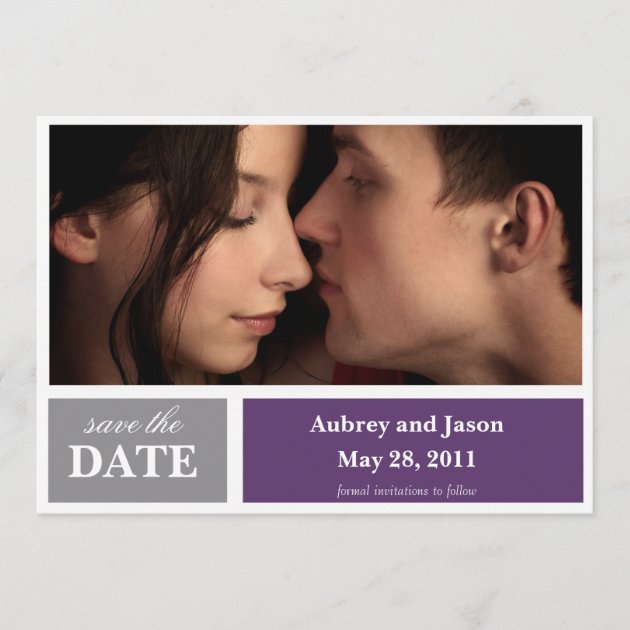 Color Block Save the Date Announcement