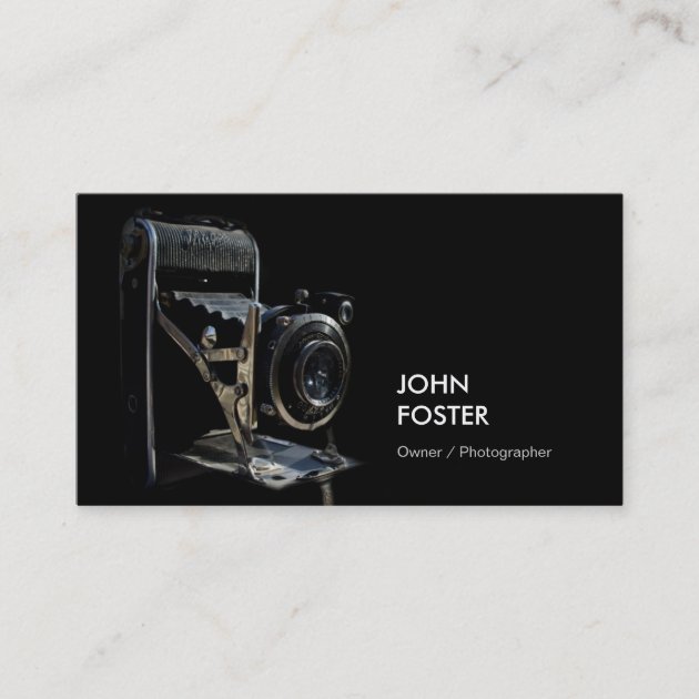 Antique Vintage Camera Store - Photographer Business Card (front side)