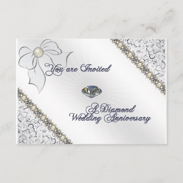60th Wedding Anniversary RSVP Card (front side)