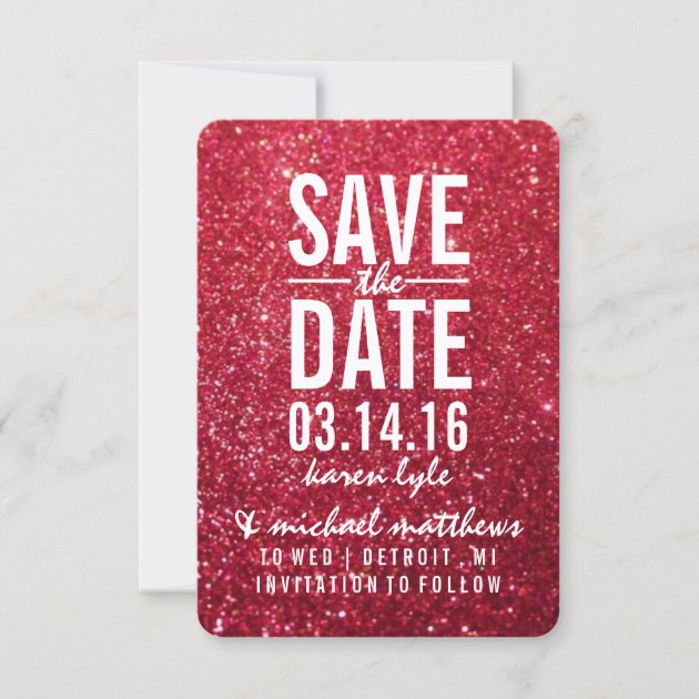 Save the Date | Cherry Glitter Fab