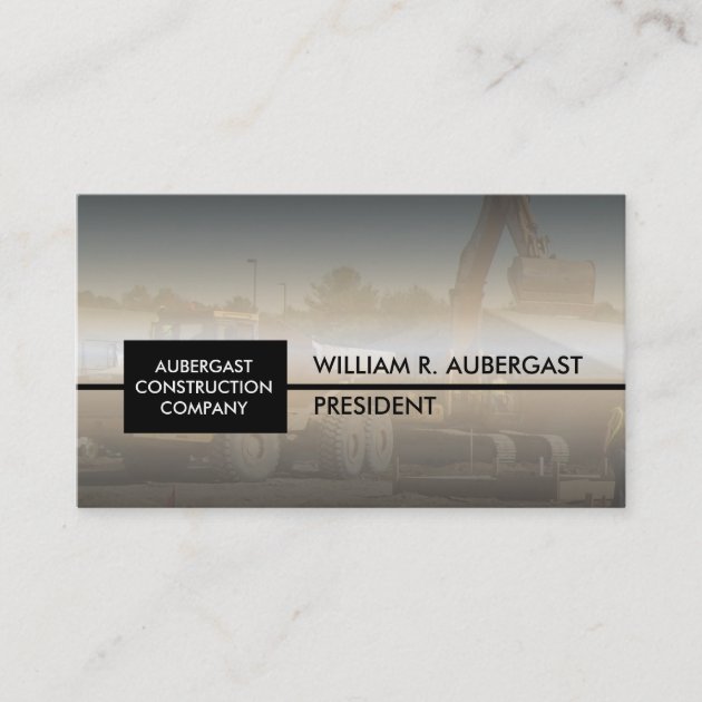 Dirt | Soil Construction Company Hauling Business Business Card (front side)
