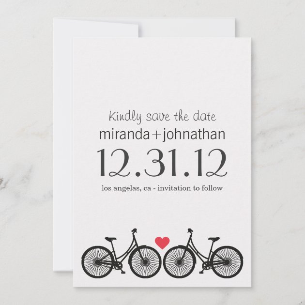 Dark Bicycles Design Save The Dates Save The Date