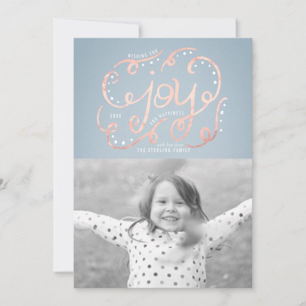 Joyful Spirit Holiday Photo Card (front side)