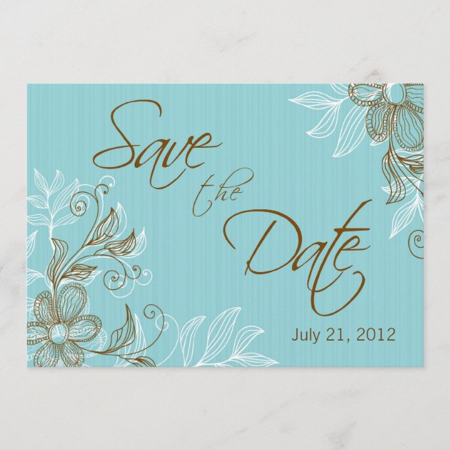 Floral Wedding Save The Date
