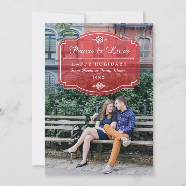 Jeune Amour Holiday Photo Card (front side)