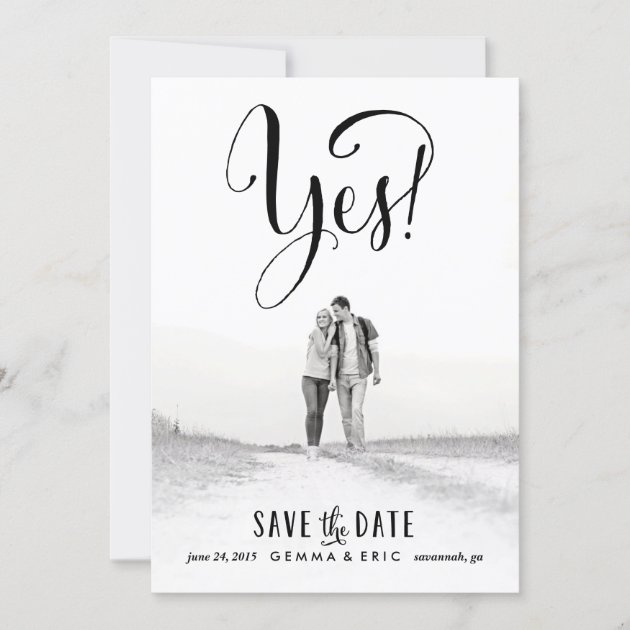 Yes photo save the date card
