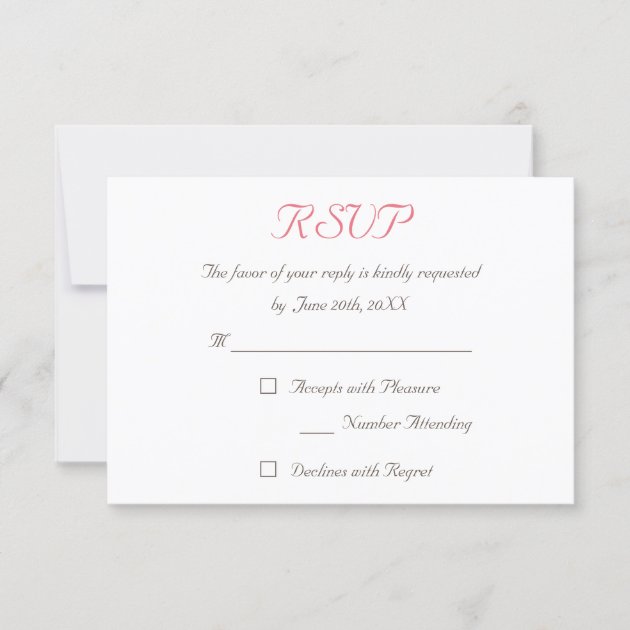 Create Custom Elegant Wedding RSVP Invitation Card (front side)