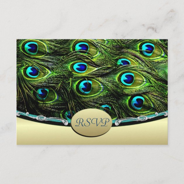 Peacock Wedding RSVP Wedding Cards