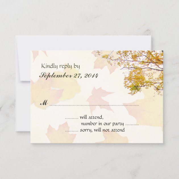 Leaves and Branches Fall Wedding RSVP