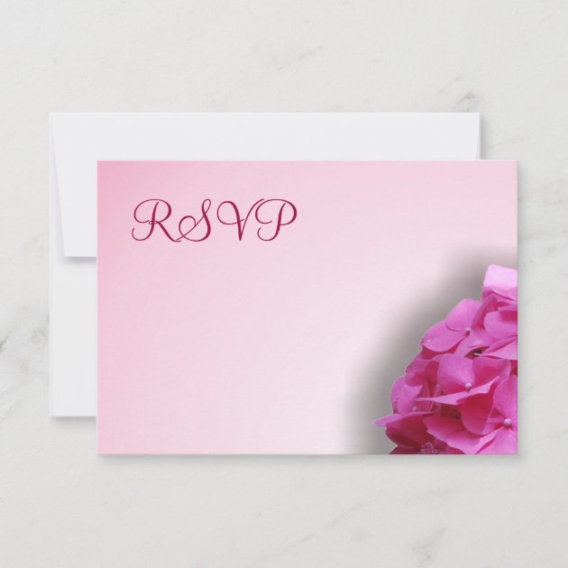 Pink Hydrangea RSVP Card