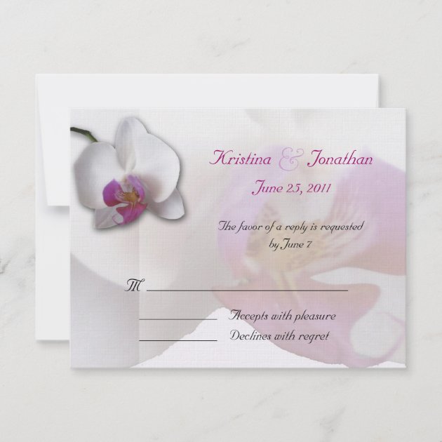Pink Orchid RSVP 5.5x4.25 Invitation