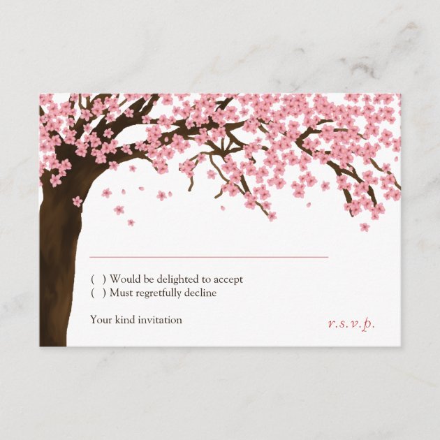 Cherry Blossom / Sakura Watercolor RSVP