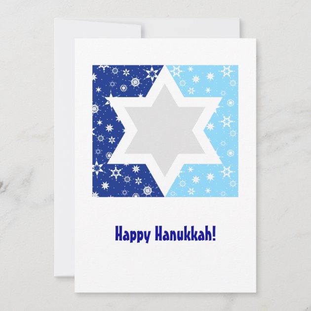 Hanukkah Star of David Snowflake Holiday Card