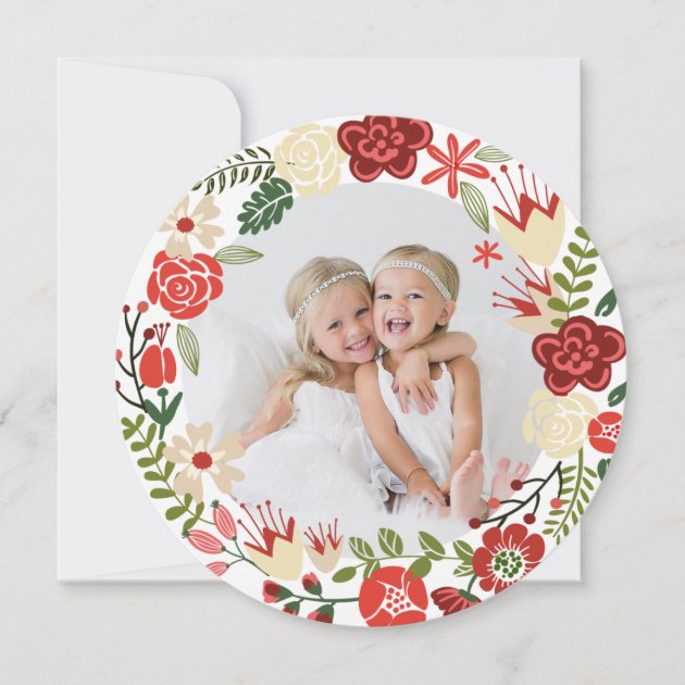 Holiday Wreath | Holiday Photo Card (front side)