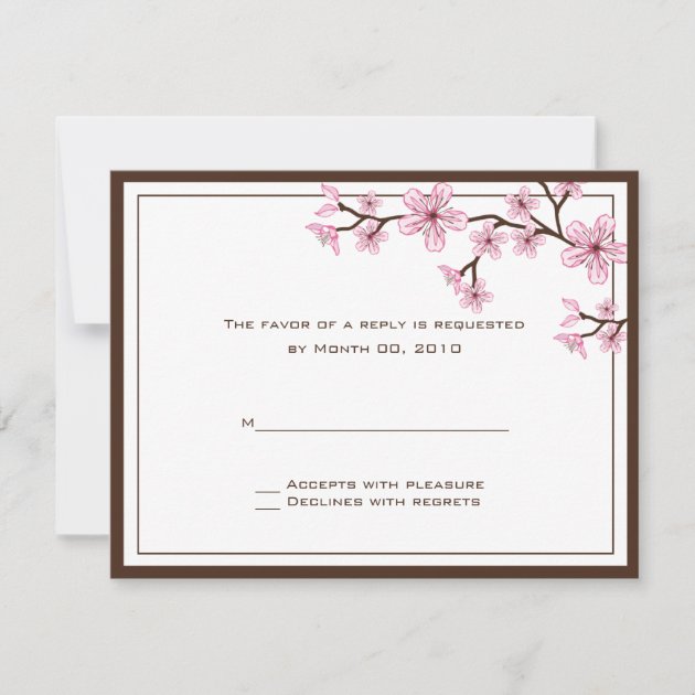 Cherry Blossom RSVP Cards