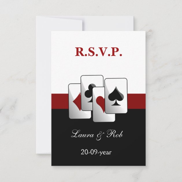 Vegas wedding rsvp cards standard 3.5 x 5 (front side)