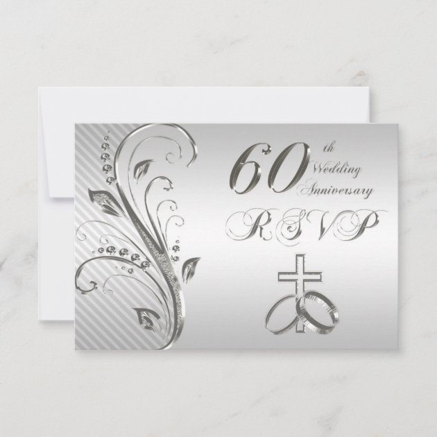 60th Wedding Anniversary RSVP Card (front side)