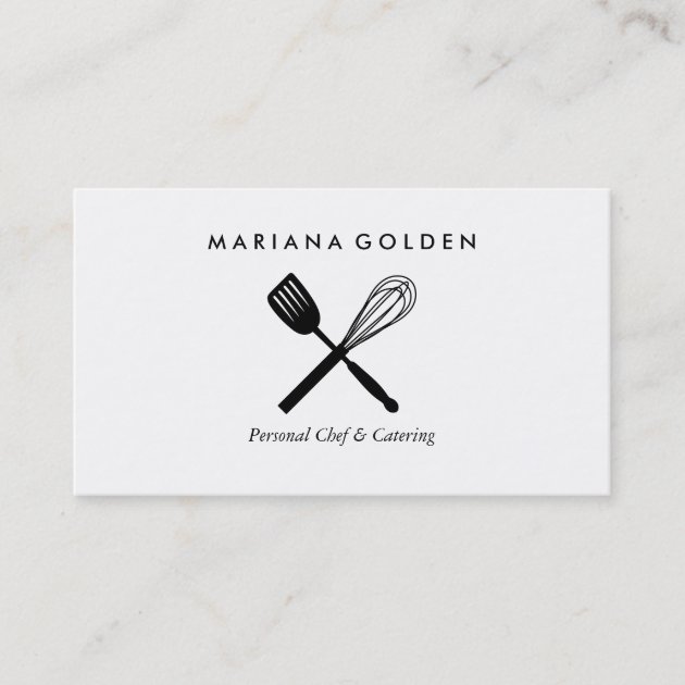 Spatula & Whisk Chef Caterer Business Card (front side)