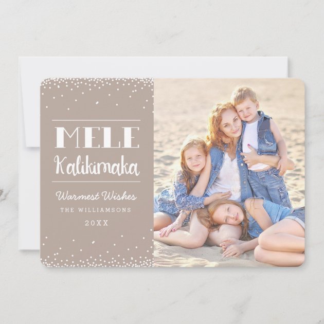 Mele Kalikimaka Photo Holiday Card (front side)