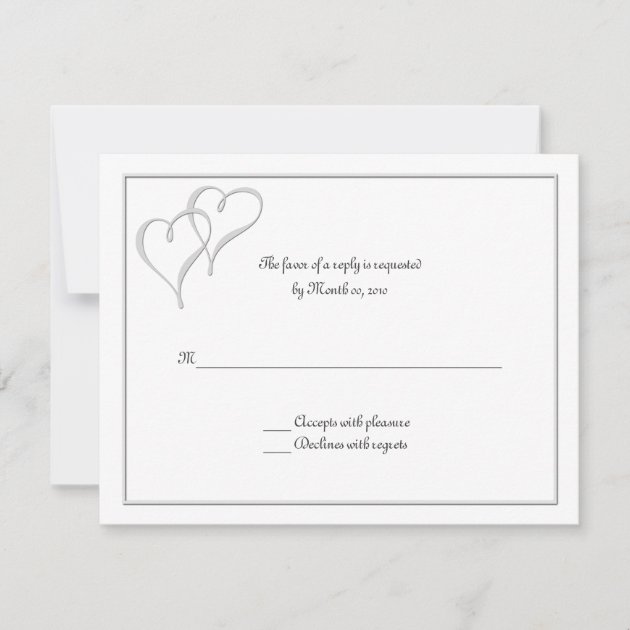 Two Hearts One Love RSVP Cards