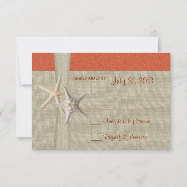 Sunset Coral Starfish Response Card (front side)