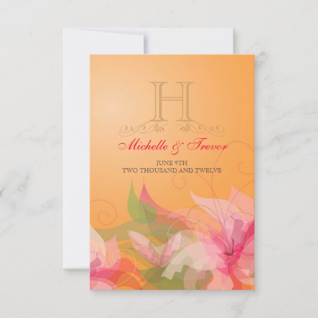 RSVP - Tanerine Floral Garden Reply Cards