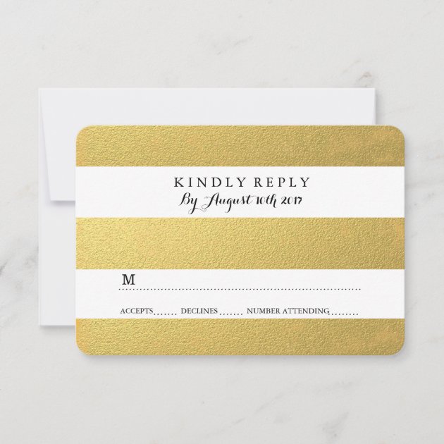 CHIC GOLD RSVP CARDS