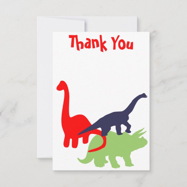 Dinosaur Birthday Party Thank You Flat Cards