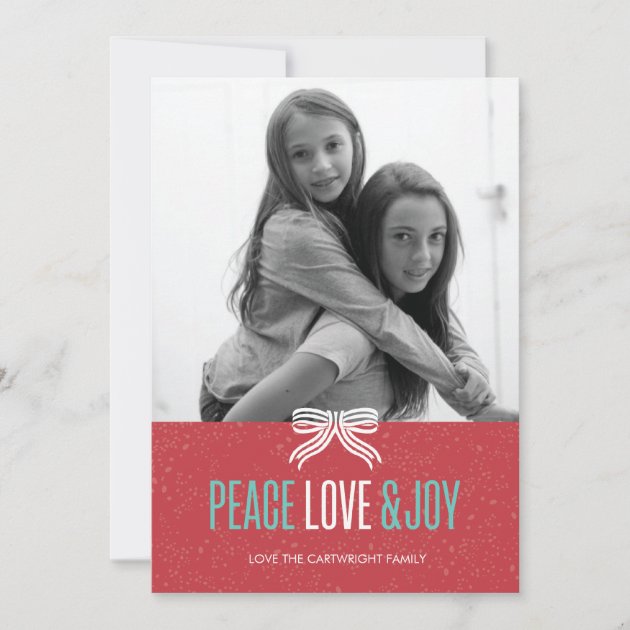 Gift Red Holiday Photo Card
