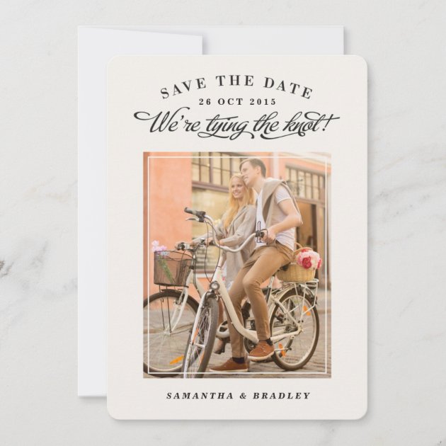 Touch of Class photo save the date card