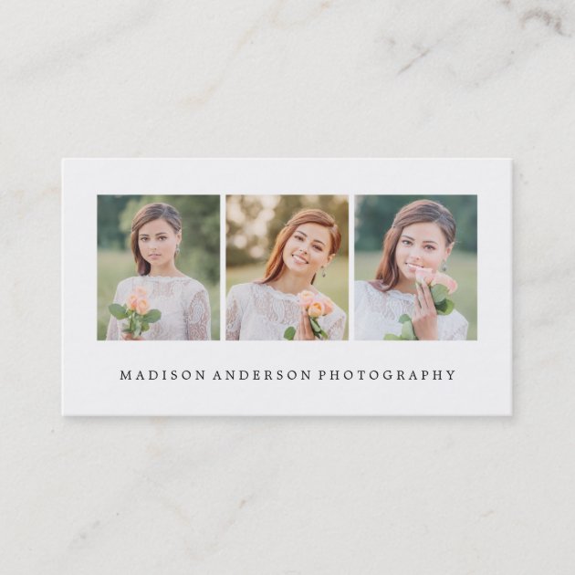 Simple & Clean | Photography Business Cards (front side)