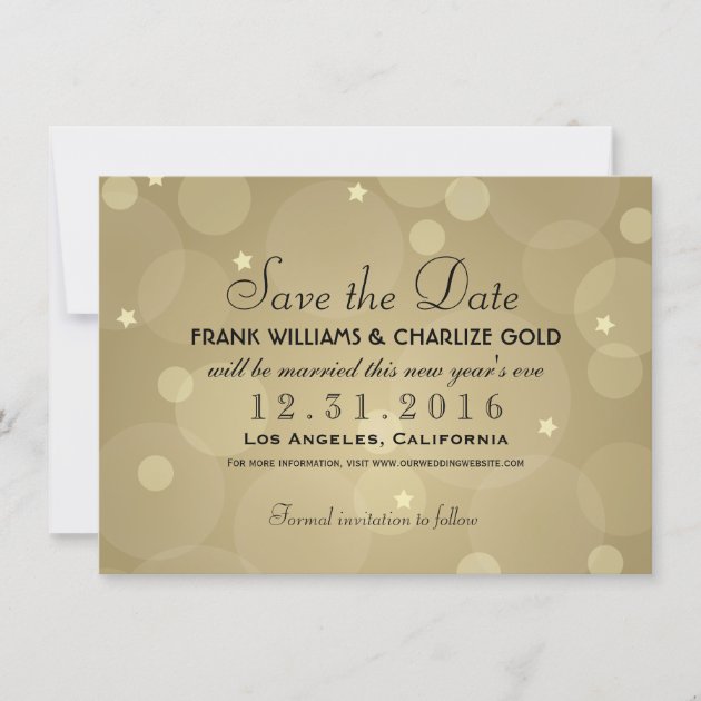 Wedding Save the Date | Champagne Gold
