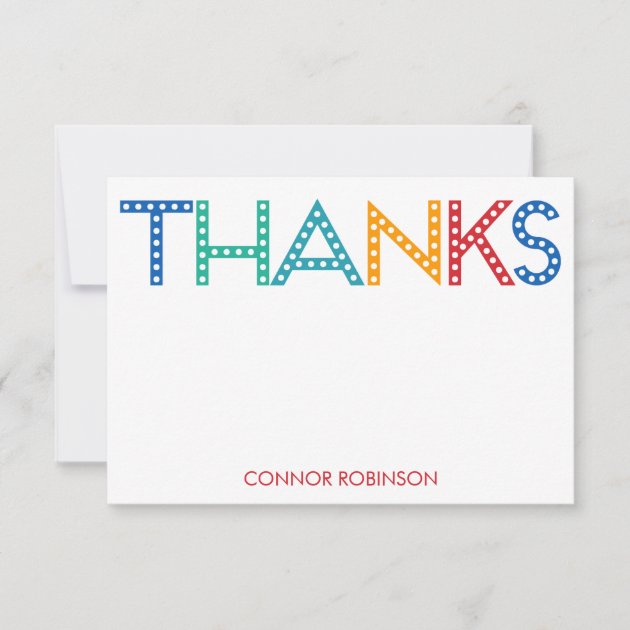 Party Time Thank You Cards - Blue