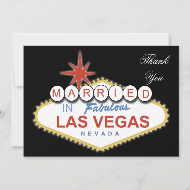 Vegas theme Thank You Card (front side)