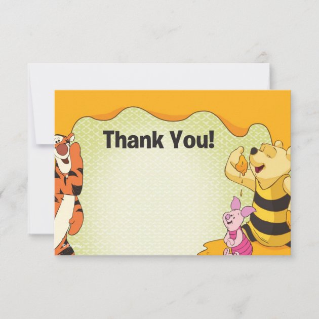 Winnie the Pooh Thank You Cards (front side)