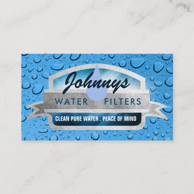Water Filter Business Cards (front side)