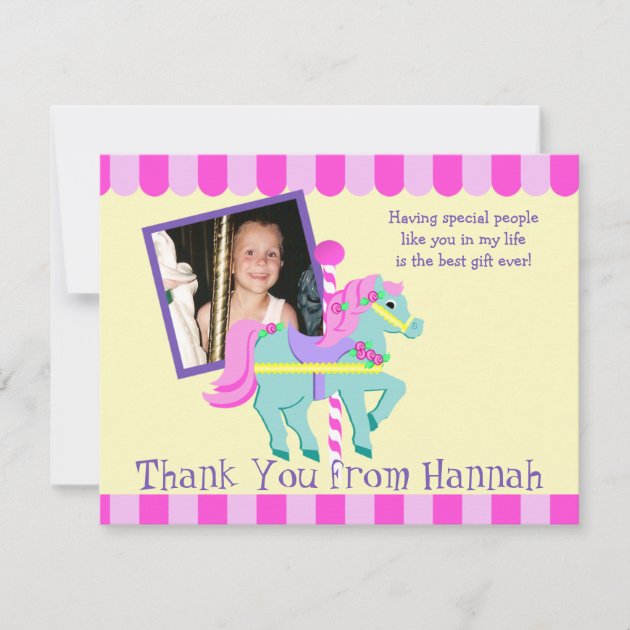 Painted Pony Photo Thank you Flat Card