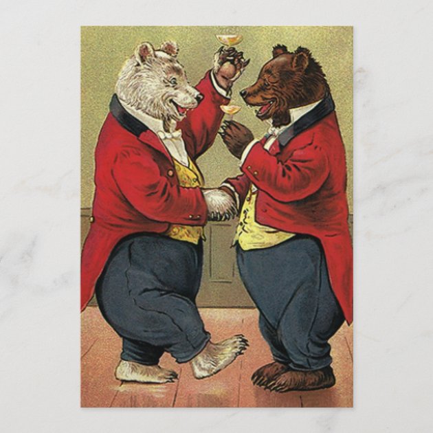 Vintage Victorian Dancing Bears Save the Date