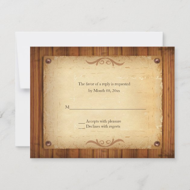 Country Western Wedding RSVP Response Cards