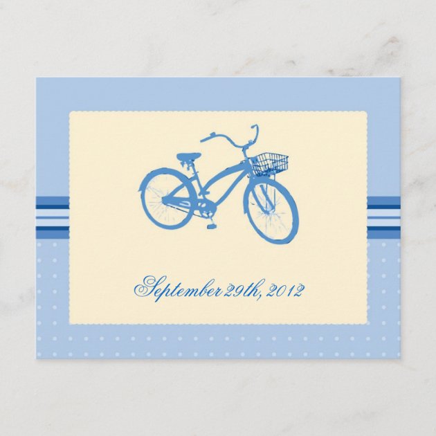 Blue Bicycle Save the Date Announcement