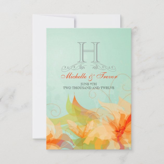 RSVP - Stylish Floral Abstract Wedding Invitations