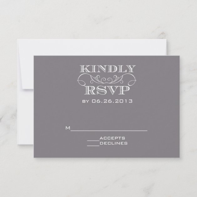 Elegant Grey RSVP Card