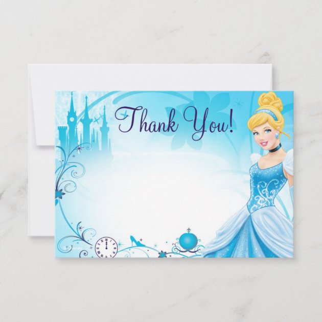 Cinderella 1 Thank You Cards (front side)
