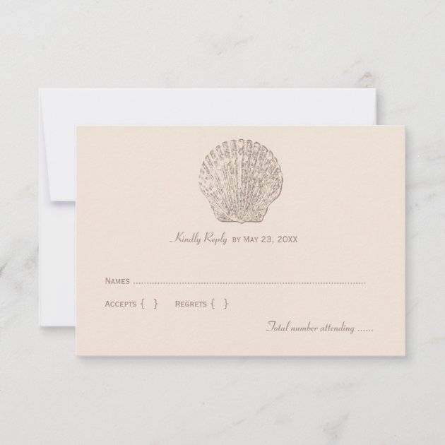 Wedding Reply Card 1 | Ivory Seashell