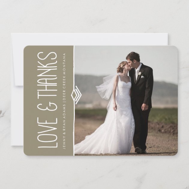 MODERN THANK YOU WEDDING CARDS (front side)