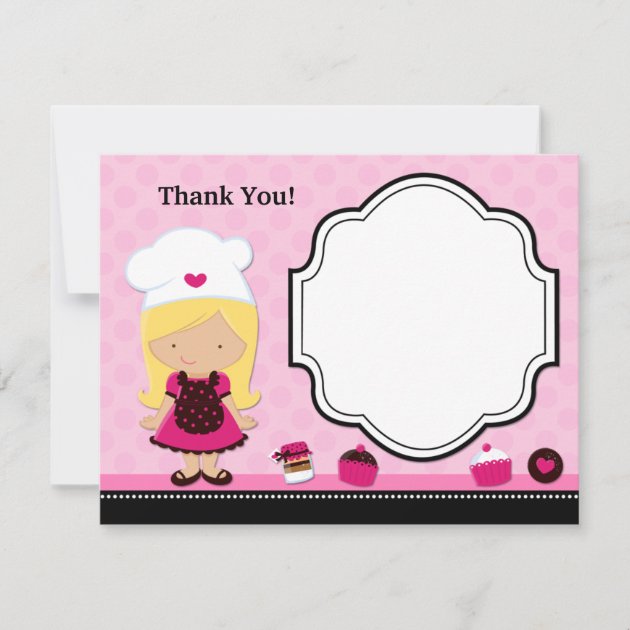 Baking Party Thank You Card