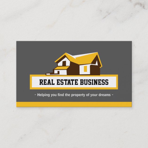 Real Estate Broker Real Estate Agent - Modern Styl Business Card (front side)