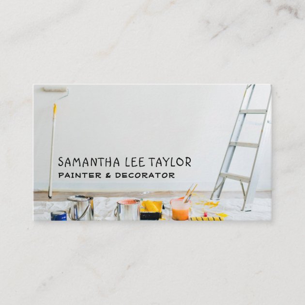 Painting Equipment, Painter & Decorator Business Card (front side)