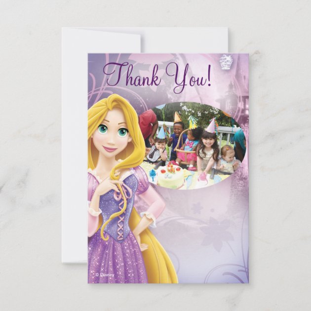 Rapunzel Birthday Thank You Cards (front side)